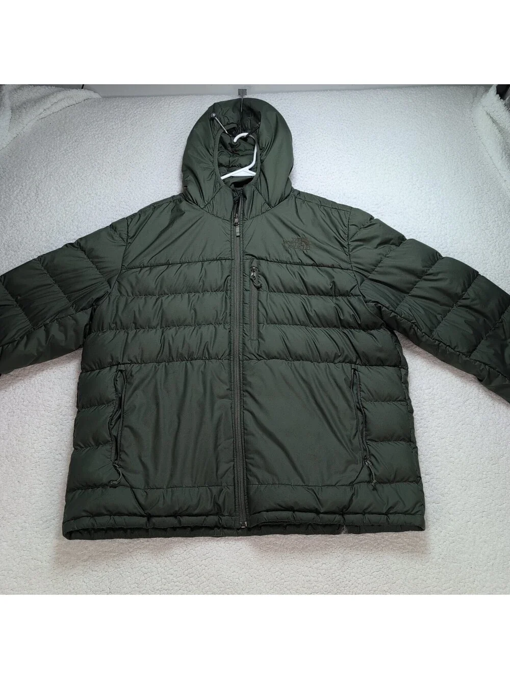 The North Face Aconcagua XL Hooded Down Puffer Jacket Green 75/25 Insulated Coat